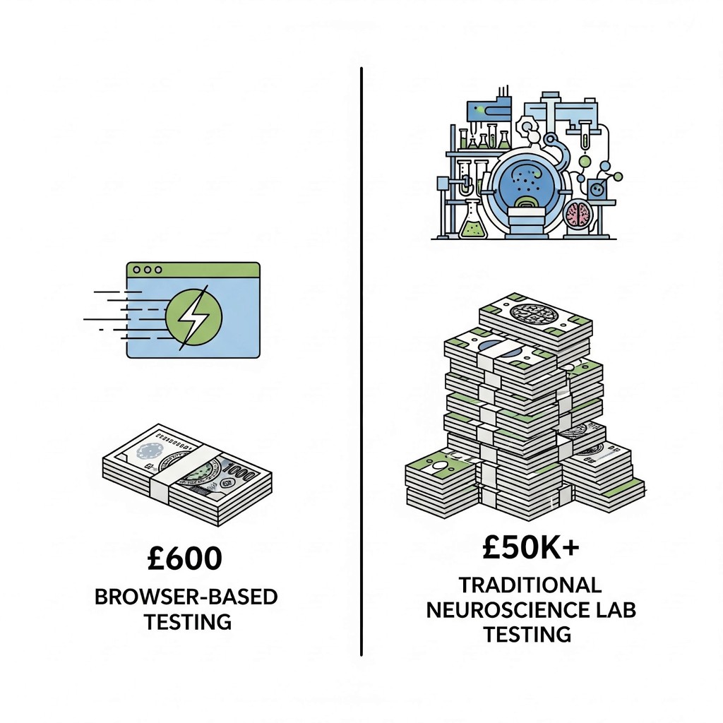 Cost Comparison - £600 vs £50K+ traditional neuroscience study