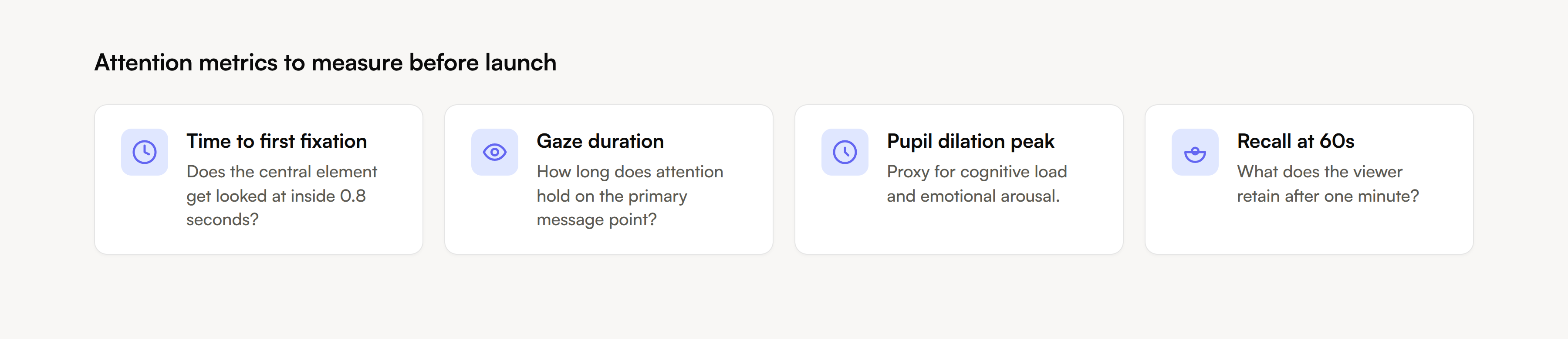 Attention metrics to measure before launch